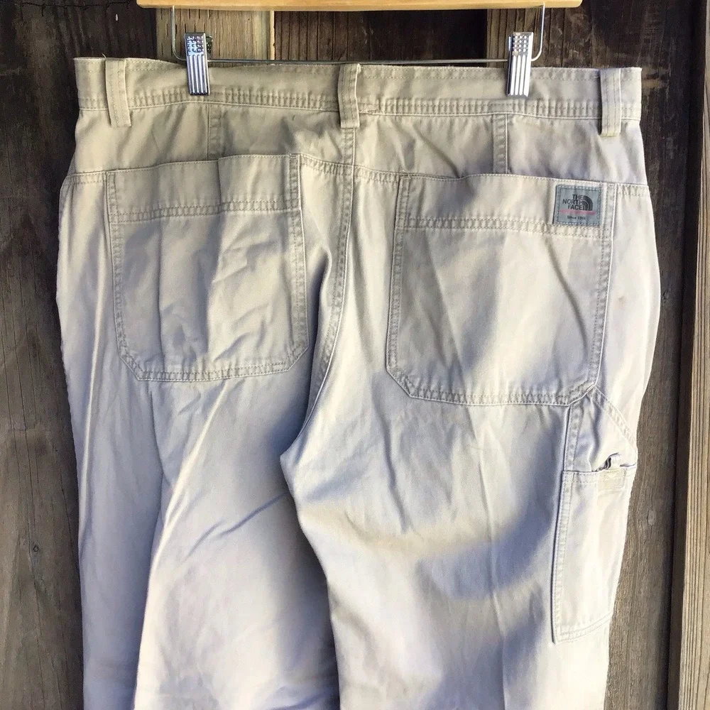 The North Face Utility Carpenter Work Pants Khaki Men's 36x30 Hiking Outdoor